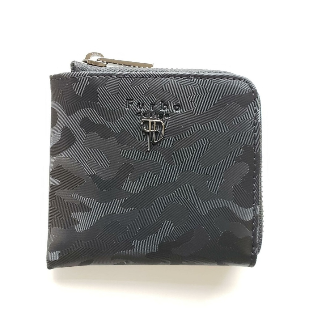 Furbo Design FRB133 Card Wallet with Zipper- Black
